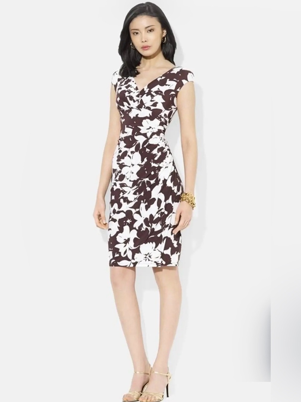 Floral Wrap-Effect Dress